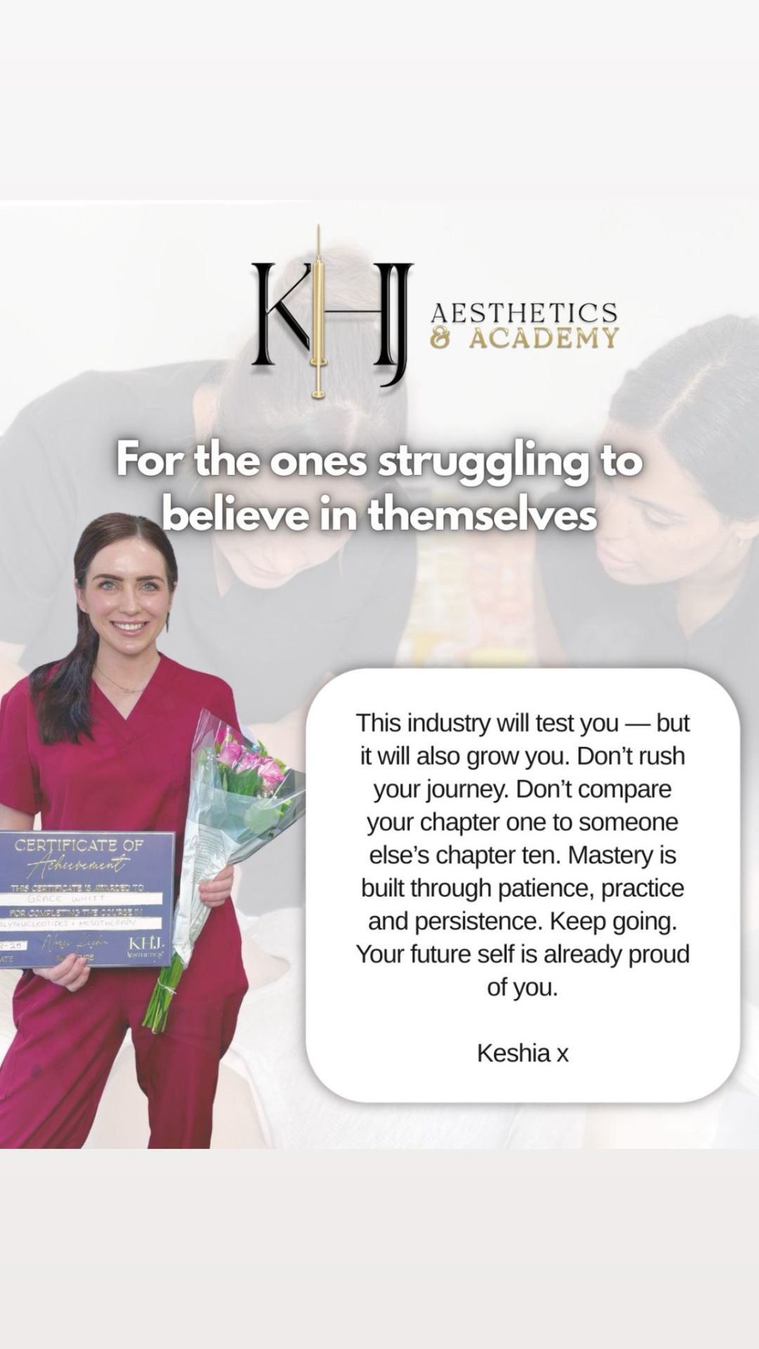 A note from Keshia to her students